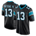 C.Panthers #13 John Metchie III Player Black Home Game Kdoa Stitched Jerseys