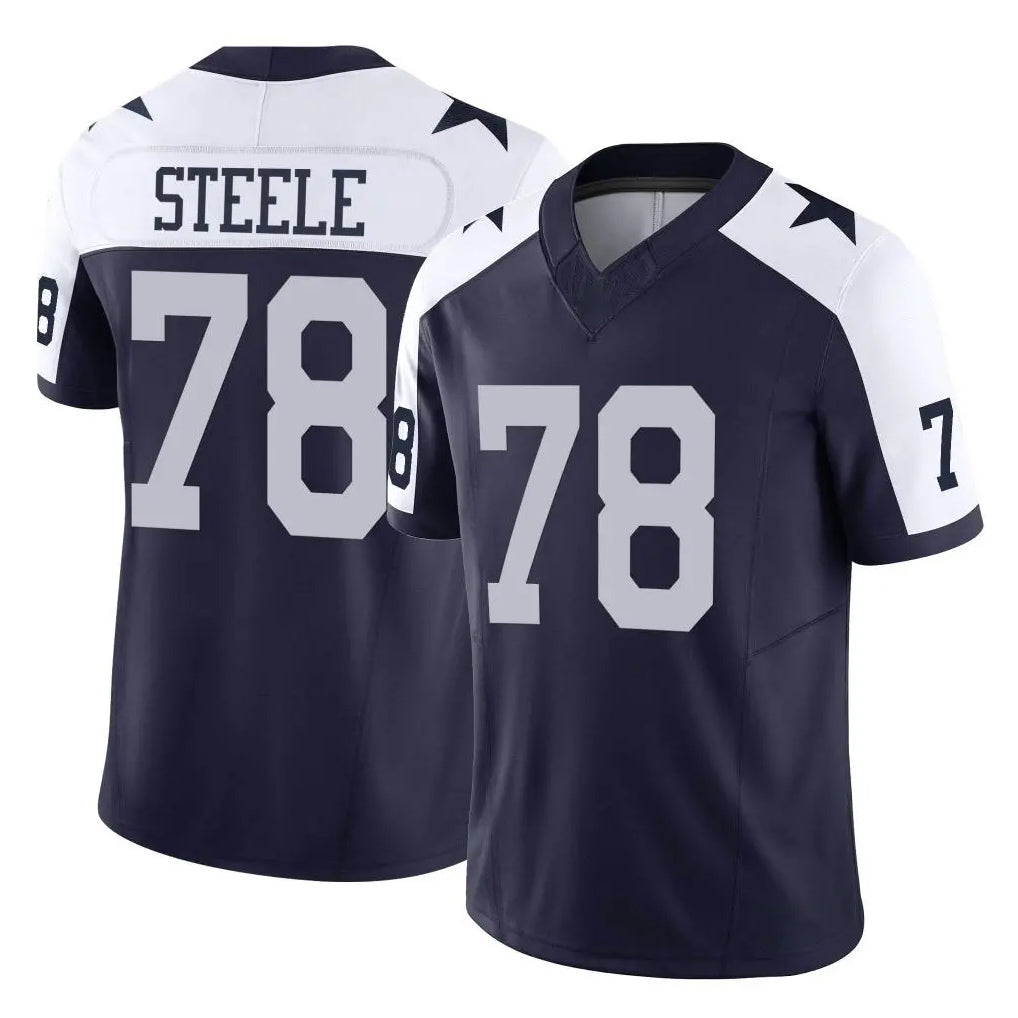 D.Cowboys #78 Terence Steele Player Navy-White Limited Alternate Vapor F.U.S.E. Home Game Xdoa Stitched Jerseys