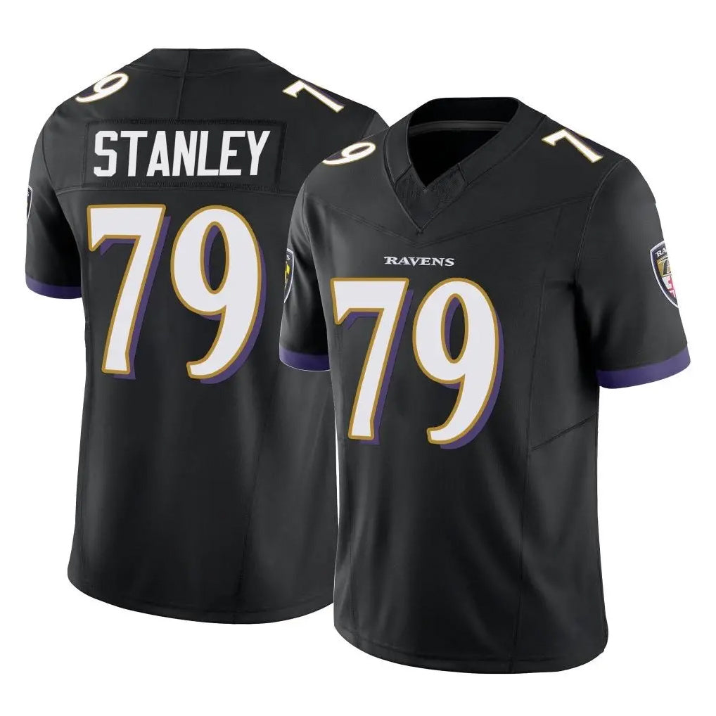 B.Ravens #79 Ronnie Stanley Player Black Vapor F.U.S.E. Limited Kdoa Stitched Jerseys