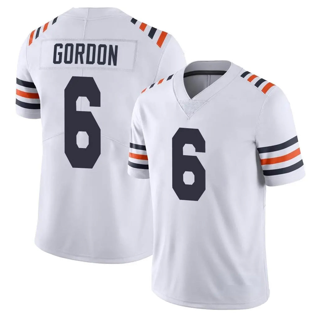 C.Bears #6 Kyler Gordon Player White Classic Vapor Limited Home Game Kdoa Stitched Jerseys