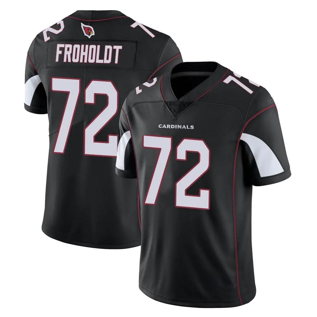 A.Cardinals #72 Hjalte Froholdt Player Black Vapor Limited Home Game Kdoa Stitched Jerseys