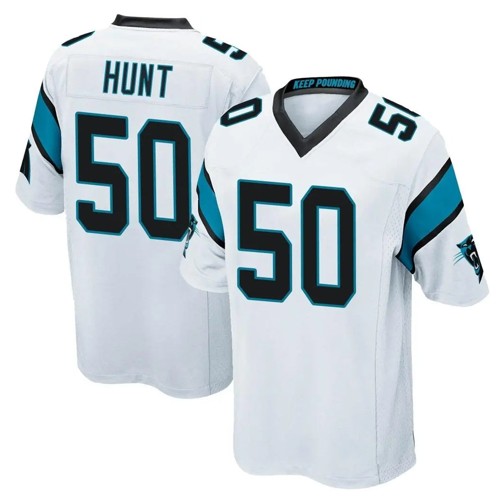 C.Panthers #50 Robert Hunt Player White Game Kdoa Stitched Jerseys