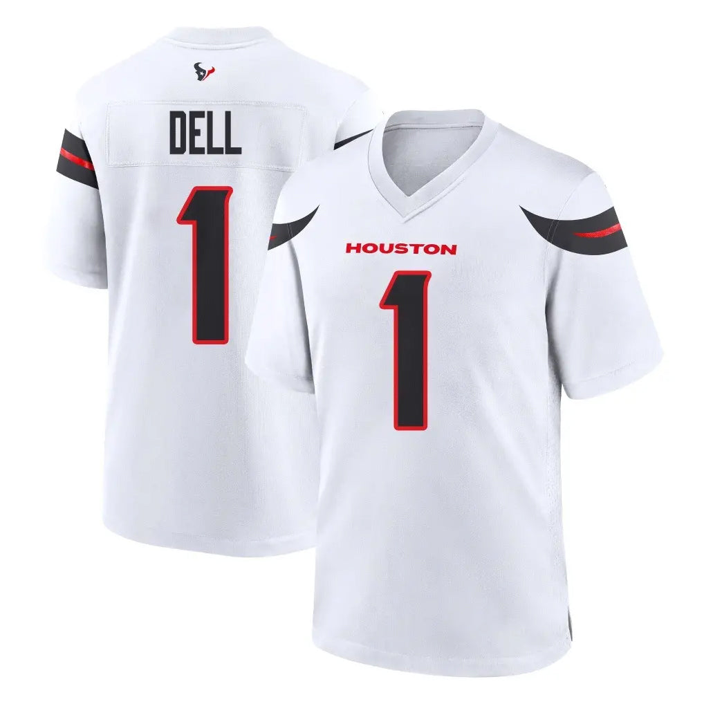 H.Texans #1 Tank Dell Player White Home Game Kdoa Stitched Jerseys