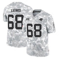 C.Panthers #68 Damien Lewis Player Arctic Camo Salute to Service Limited Game Kdoa Stitched Jerseys