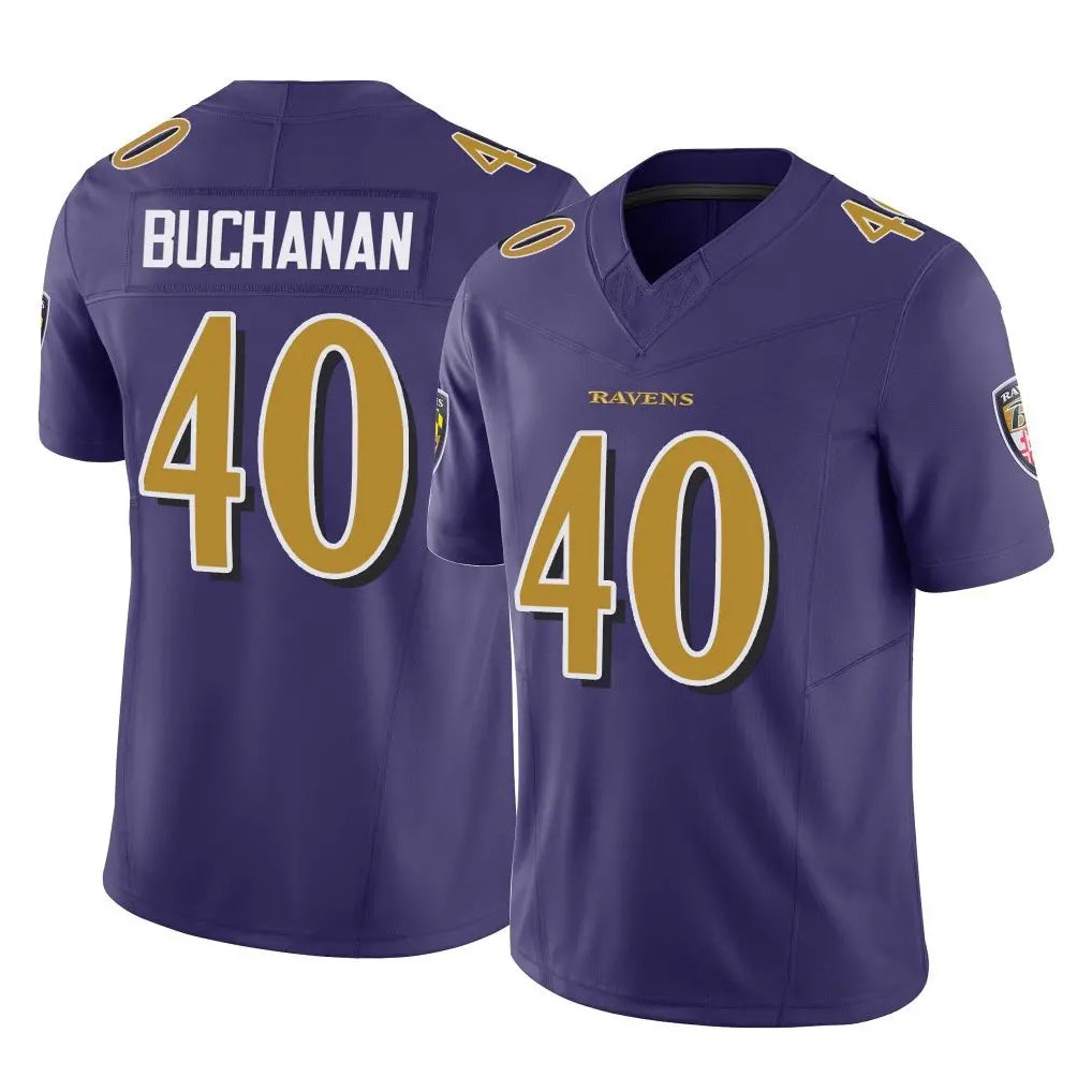 B.Ravens #40 Teddye Buchanan Player Purple Vapor F.U.S.E. Limited Kdoa Stitched Jerseys