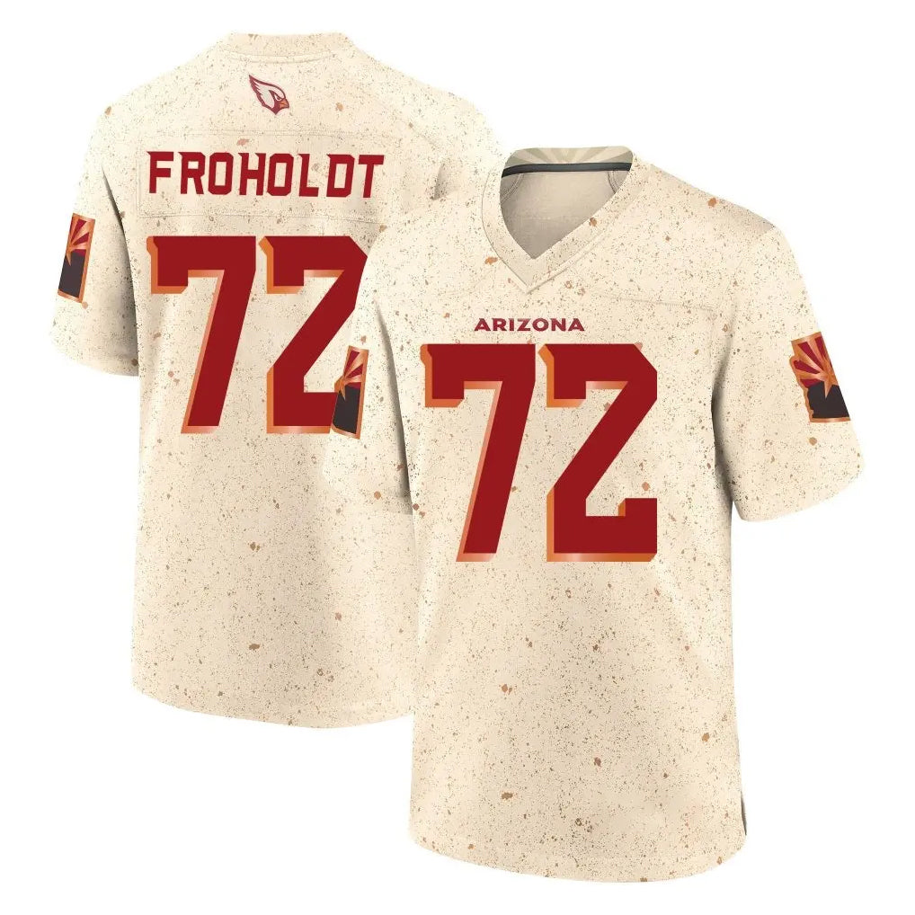 A.Cardinals #72 Hjalte Froholdt Player Cream Rivalries Collection Game Kdoa Stitched Jerseys