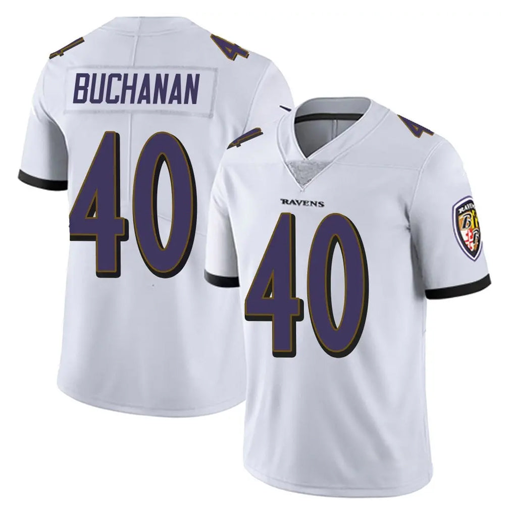 B.Ravens #40 Teddye Buchanan Player White Vapor F.U.S.E. Limited Kdoa Stitched Jerseys