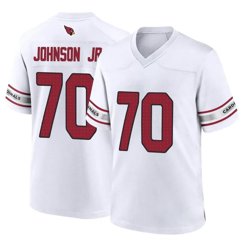 A.Cardinals #70 Paris Johnson Jr. Player White Home Game Kdoa Stitched Jerseys