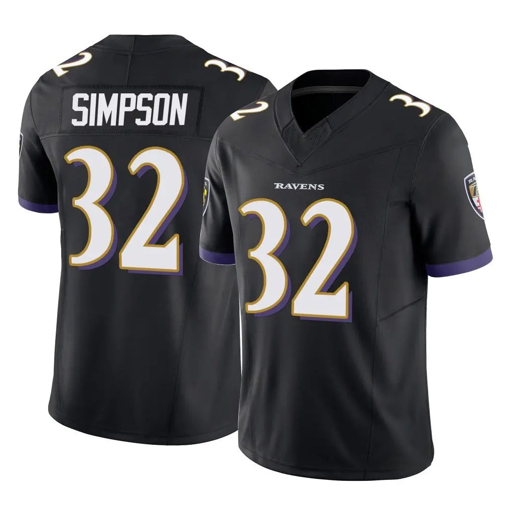 B.Ravens #32 Trenton Simpson Player Black Vapor F.U.S.E. Limited Kdoa Stitched Jerseys