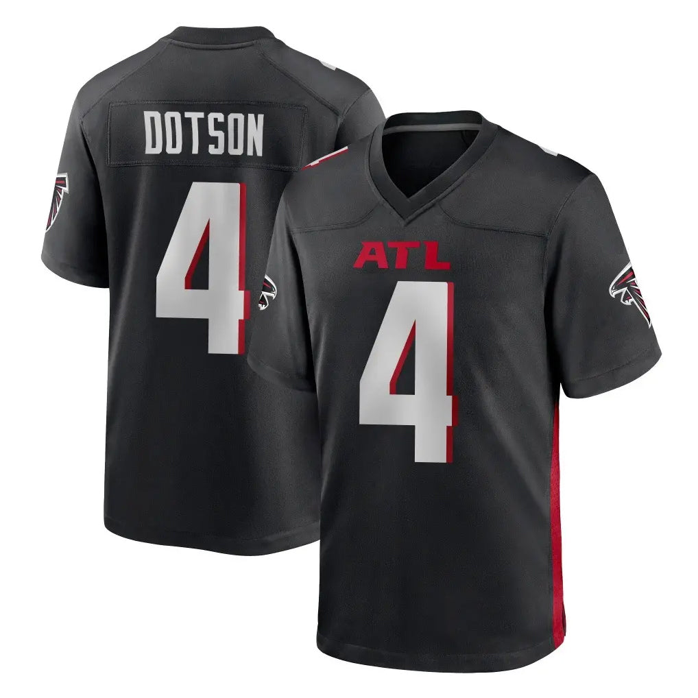 A.Falcons #4 Jahan Dotson Player Black Home Game Kdoa Stitched Jerseys
