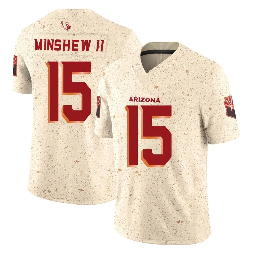 A.Cardinals #15 Gardner Minshew II Player Cream Rivalries Collection Vapor Limited Home Game Kdoa Stitched Jerseys