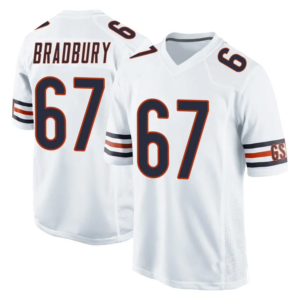 C.Bears #67 Garrett Bradbury Player White Home Game Kdoa Stitched Jerseys