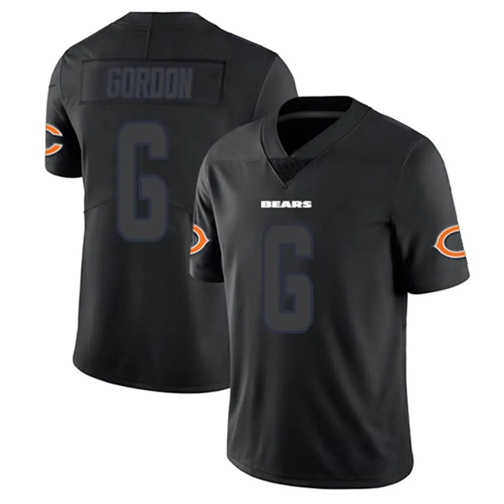 C.Bears #6 Kyler Gordon Player Black Impact Limited Game Kdoa Stitched Jerseys