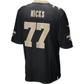Kdoa NO.Saints #77 Carl Nicks Black Game Retired Player Jersey
