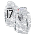 C.Bears #17 Tyson Bagent Player Arctic Camo Salute to Service Pullover Hoodies Limited Kdoa Stitched Jerseys