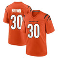 C.Bengals #30 Chase Brown Player Orange Home Game Kdoa Stitched Jerseys