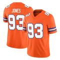 D.Broncos #93 D.J. Jones Player Orange Limited Alternate Vapor F.U.S.E. Throwback Game Kdoa Stitched Jerseys