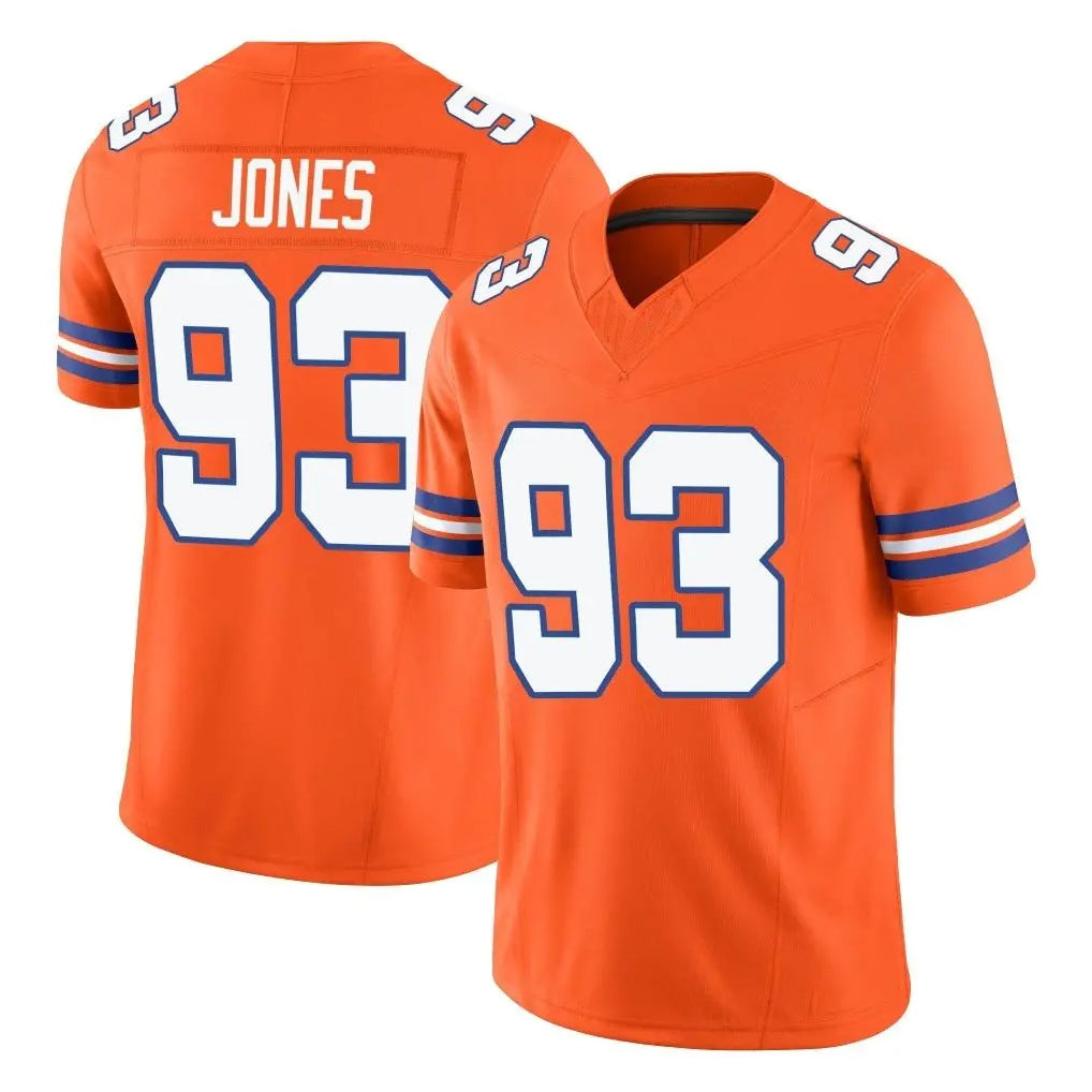 D.Broncos #93 D.J. Jones Player Orange Limited Alternate Vapor F.U.S.E. Throwback Game Kdoa Stitched Jerseys