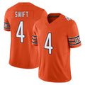 C.Bears #4 D'Andre Swift Player Orange Vapor F.U.S.E. Limited Home Game Kdoa Stitched Jerseys