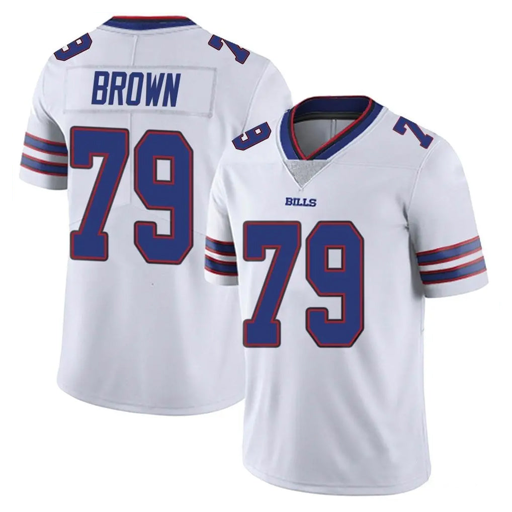 B.Bills #79 Spencer Brown Player White Vapor Untouchable Limited Kdoa Stitched Jerseys