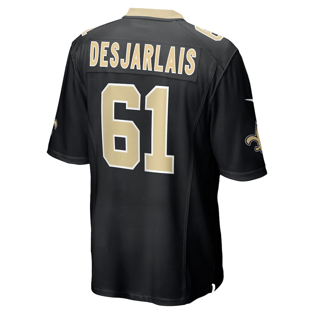 Kdoa NO.Saints #61 Drew Desjarlais Black Game Player Jersey