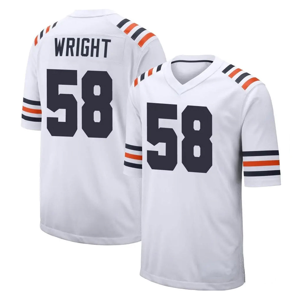 C.Bears #58 Darnell Wright Player White Classic Home Game Kdoa Stitched Jerseys