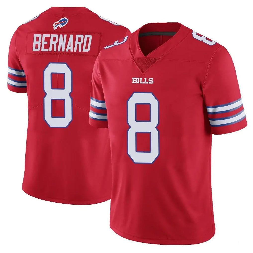B.Bills #8 Terrel Bernard Player Red Vapor Untouchable Limited Kdoa Stitched Jerseys