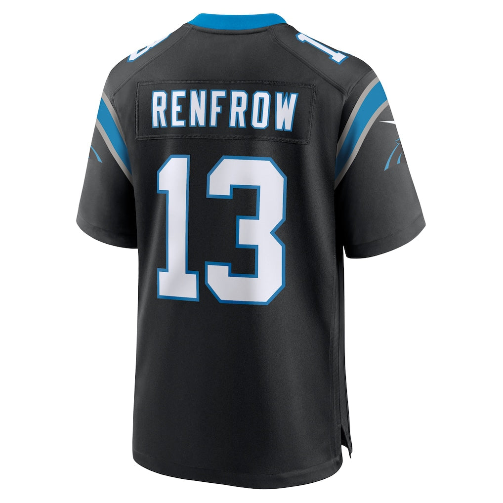 Kdoa C.Panthers #13 Hunter Renfrow Black Team Game Jersey