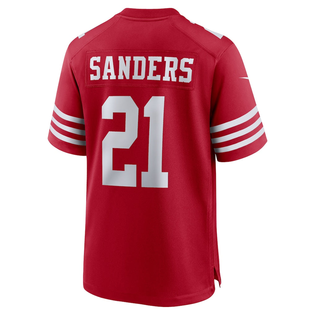 Kdoa SF.49ers #21 Deion Sanders Scarlet Team Retired Player Game Jersey