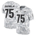 C.Bengals #75 Orlando Brown Jr. Player Arctic Camo Salute to Service Limited Kdoa Stitched Jerseys