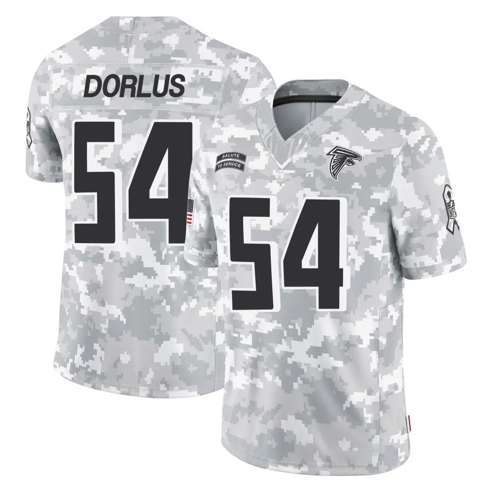 A.Falcons #54 Brandon Dorlus Player Camo Salute to Service Limited Kdoa Stitched Jerseys