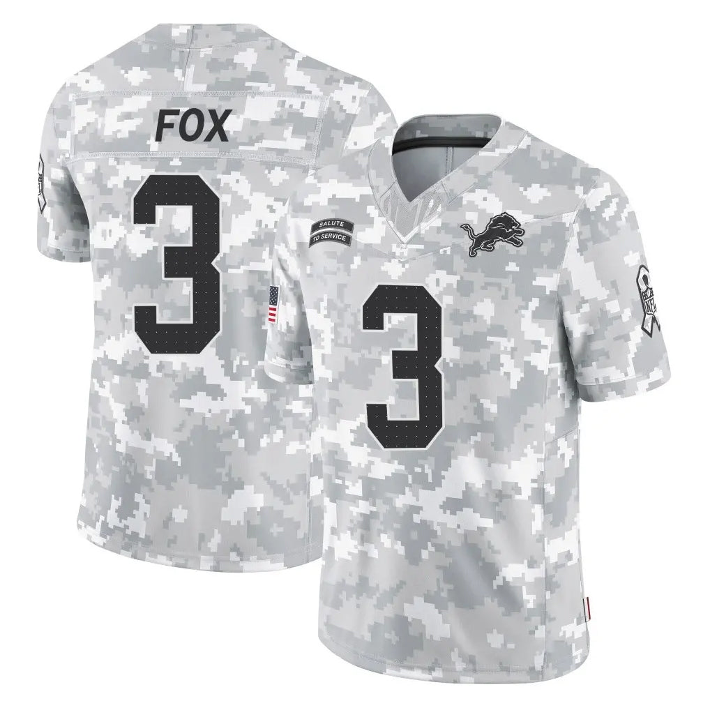 D.Lions #3 Jack Fox Player Arctic Camo Salute To Service Limited Kdoa Stitched Jerseys