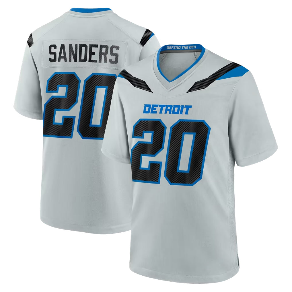 D.Lions #20 Barry Sanders Player Silver 2026 Rivalries Collection Home Game Kdoa Stitched Jerseys