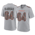 C.Bengals #64 Ted Karras Player Gray Atmosphere Fashion Game Kdoa Stitched Jerseys