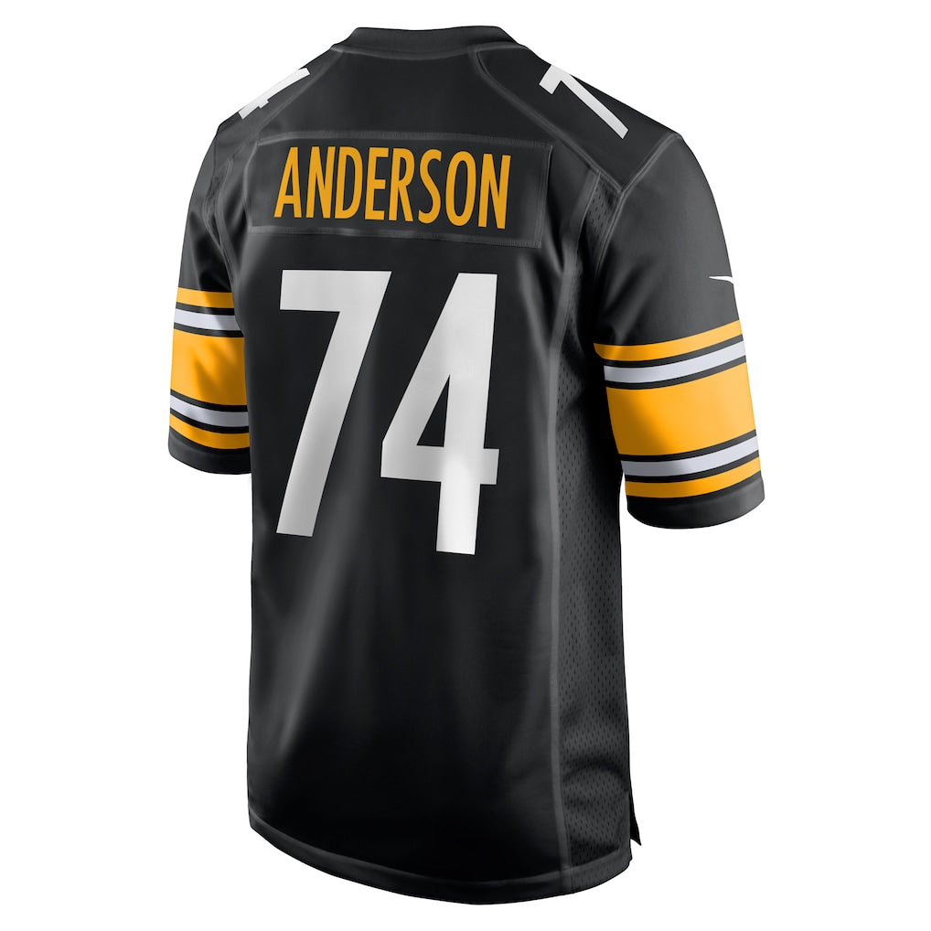 Kdoa P.Steelers #74 Spencer Anderson Black Game Jersey