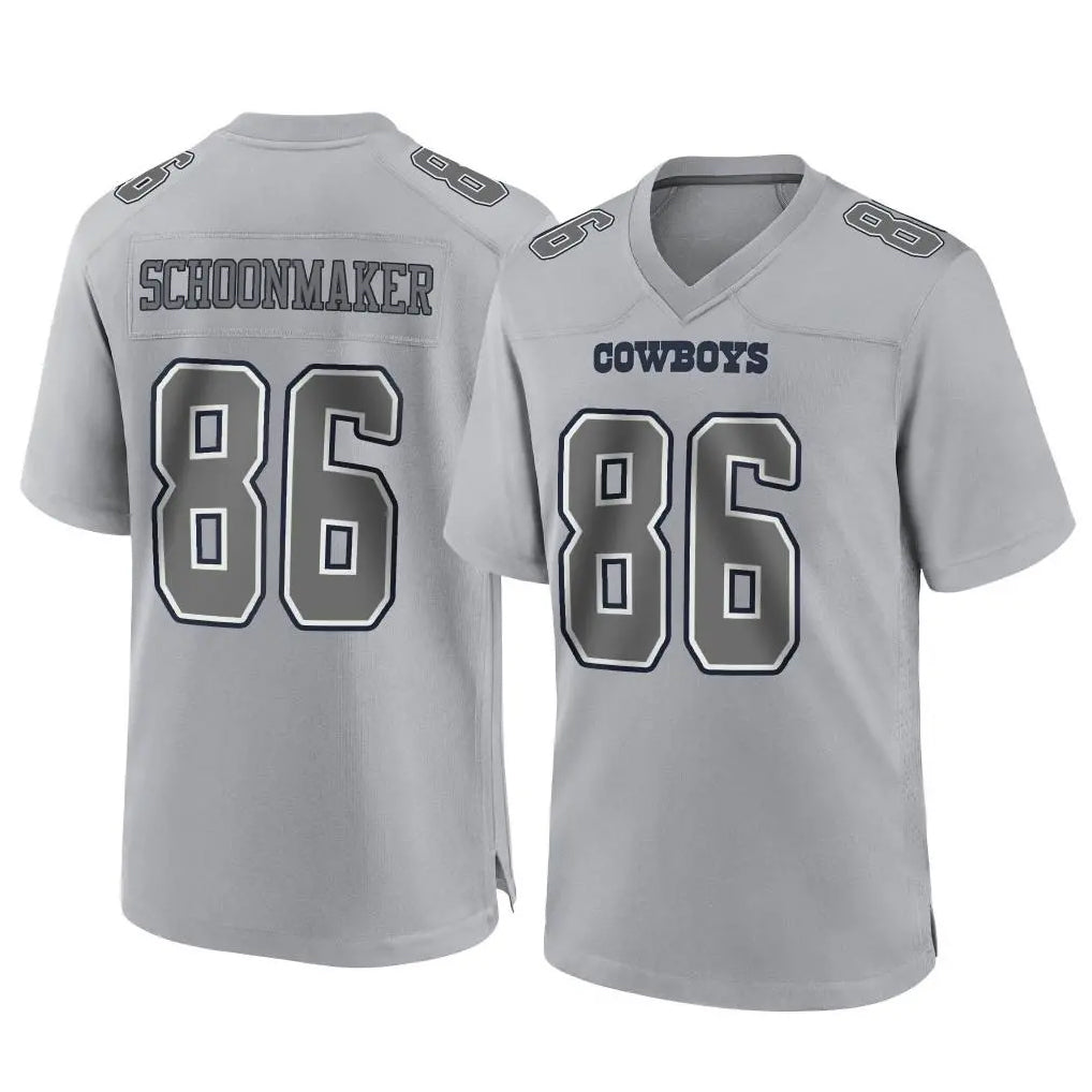 D.Cowboys #86 Luke Schoonmaker Player Gray Atmosphere Fashion Home Game Xdoa Stitched Jerseys