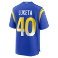 Kdoa LA.Rams #40 Jesse Luketa Royal Team Game Jersey