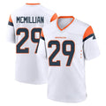 D.Broncos #29 Ja'Quan McMillian Player White Home Game Kdoa Stitched Jerseys