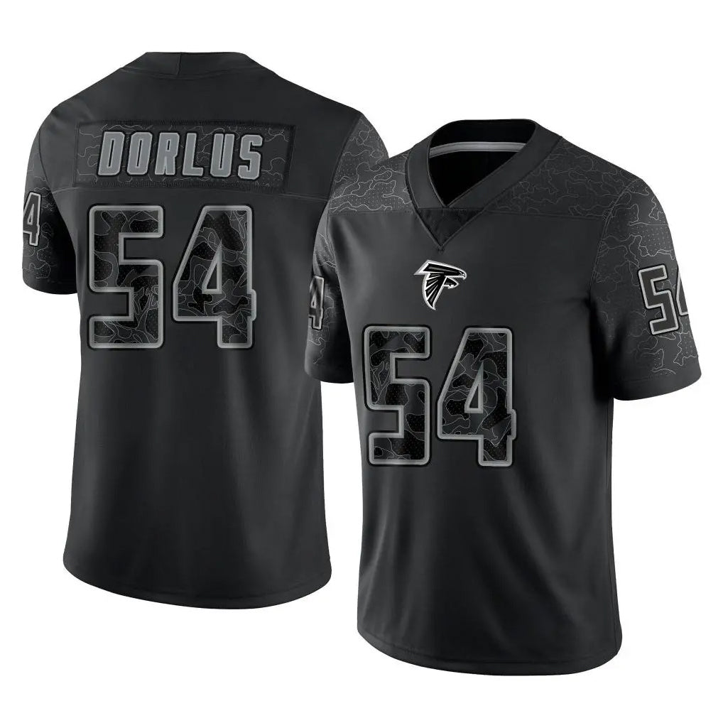 A.Falcons #54 Brandon Dorlus Player Black RFLCTV Limited Game Kdoa Stitched Jerseys