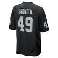 Kdoa LV.Raiders #49 Charles Snowden Black Team Game Jersey