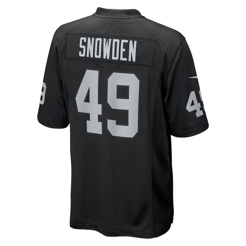 Kdoa LV.Raiders #49 Charles Snowden Black Team Game Jersey