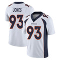 D.Broncos #93 D.J. Jones Player White Vapor Untouchable Limited Home Game Kdoa Stitched Jerseys