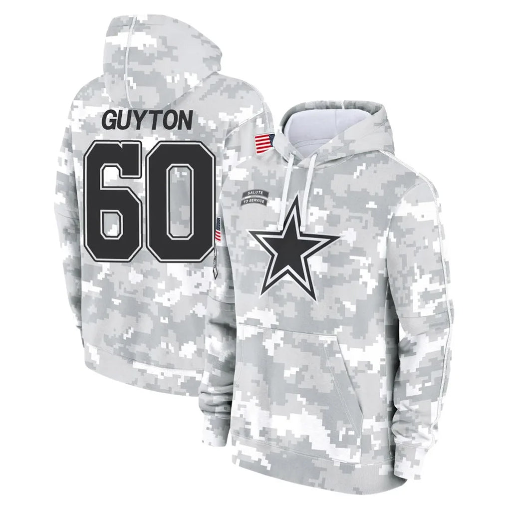 D.Cowboys #60 Tyler Guyton Player Arctic Camo Salute to Service Hoodies Limited Game Xdoa Stitched Jerseys