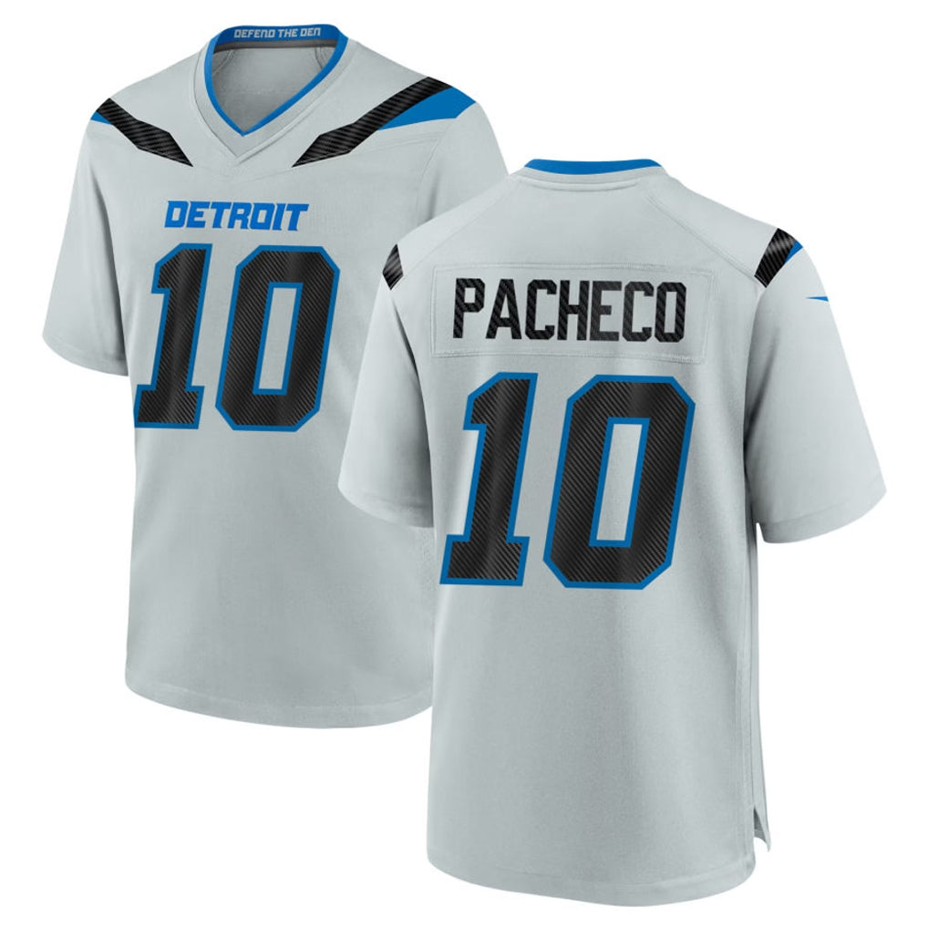 D.Lions #10 Isiah Pacheco Player Silver 2026 Rivalries Collection Home Game Kdoa Stitched Jerseys