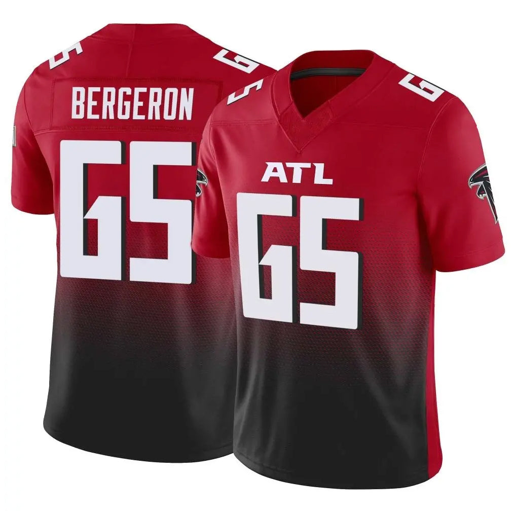 A.Falcons #65 Matthew Bergeron Player Red Vapor F.U.S.E. Limited Home Game Kdoa Stitched Jerseys