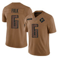 A.Falcons #6 Nick Folk Player Brown Salute To Service Limited Kdoa Stitched Jerseys
