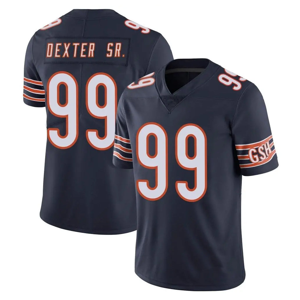 C.Bears #99 Gervon Dexter Sr. Player Navy Vapor Untouchable Limited Home Game Kdoa Stitched Jerseys