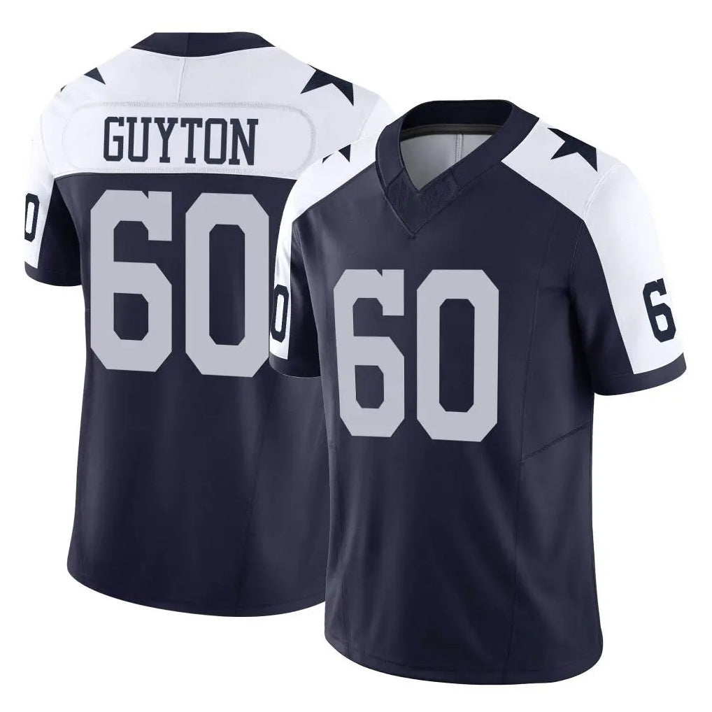 D.Cowboys #60 Tyler Guyton Player Navy-White Limited Alternate Vapor F.U.S.E. Home Game Xdoa Stitched Jerseys