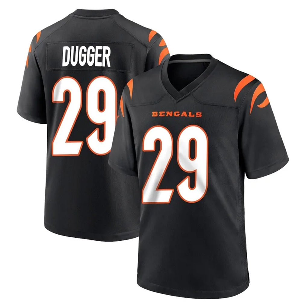 C.Bengals #29 Kyle Dugger Player Black Home Game Kdoa Stitched Jerseys