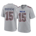 B.Bills #15 Greg Rousseau Player Gray Home Game Kdoa Stitched Jerseys